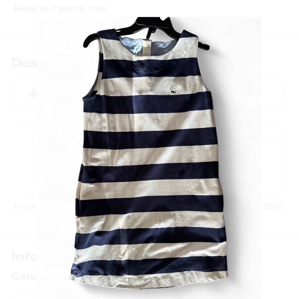 Vineyard Vines Navy and White Striped Dress